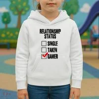 Relationship Status Gamer Funny Kids Hoodie thumb 3