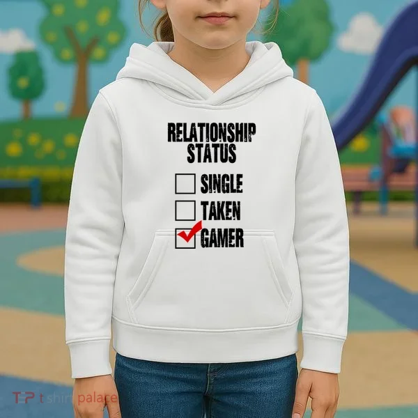 Relationship Status Gamer Funny Kids Hoodie