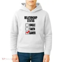 Relationship Status Gamer Funny Kids Hoodie thumb 4