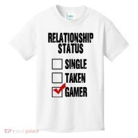 Relationship Status Gamer Funny Kids T-Shirt thumb 0