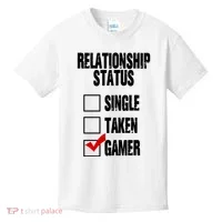 Relationship Status Gamer Funny Kids T-Shirt thumb 0