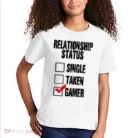 Relationship Status Gamer Funny Kids T-Shirt thumb 2