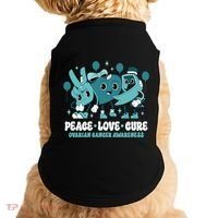 Ribbon Survivor Groovy Ovarian Cancer Awareness Doggie Tank thumb 0