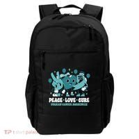 Ribbon Survivor Groovy Ovarian Cancer Awareness Backpack thumb 0