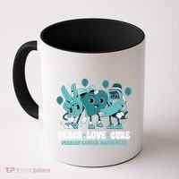 Ribbon Survivor Groovy Ovarian Cancer Awareness Coffee Mug thumb 0