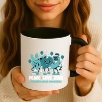 Ribbon Survivor Groovy Ovarian Cancer Awareness Coffee Mug thumb 3