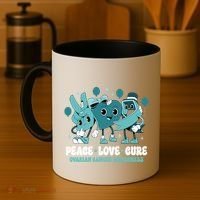 Ribbon Survivor Groovy Ovarian Cancer Awareness Coffee Mug thumb 4