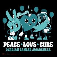 Ribbon Survivor Groovy Ovarian Cancer Awareness Coffee Mug thumb 5