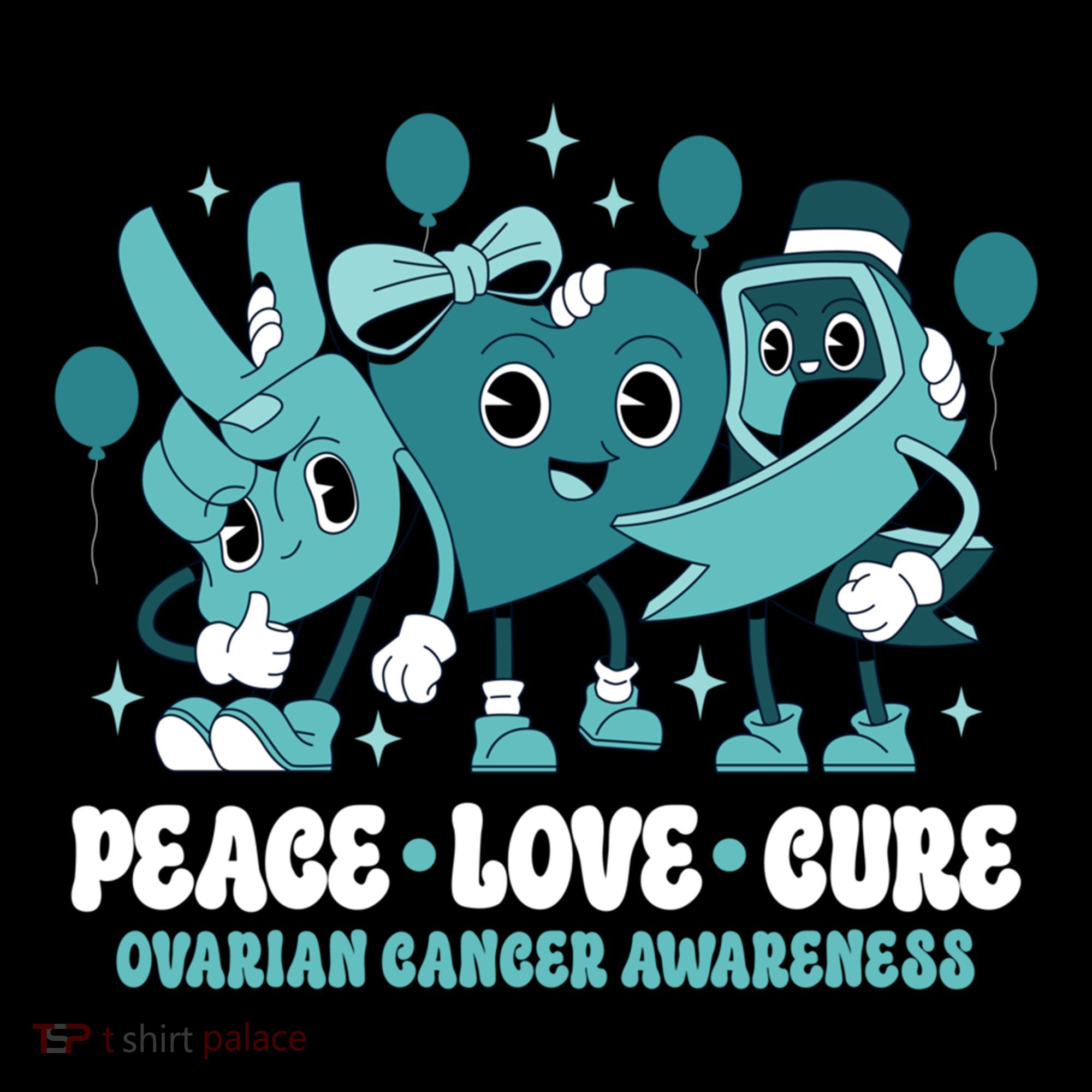 Ribbon Survivor Groovy Ovarian Cancer Awareness Coffee Mug