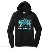 Ribbon Survivor Groovy Ovarian Cancer Awareness Women's Hoodie thumb 0