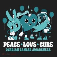 Ribbon Survivor Groovy Ovarian Cancer Awareness Hat thumb 2