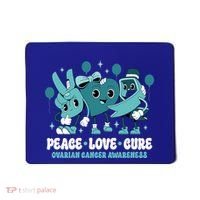 Ribbon Survivor Groovy Ovarian Cancer Awareness Mousepad thumb 0