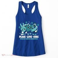 Ribbon Survivor Groovy Ovarian Cancer Awareness Women's Tank Top thumb 0