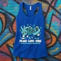 Ribbon Survivor Groovy Ovarian Cancer Awareness Women's Tank Top thumb 3