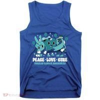 Ribbon Survivor Groovy Ovarian Cancer Awareness Tank Top thumb 0