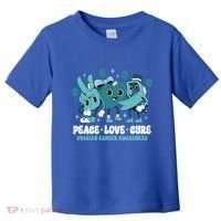 Ribbon Survivor Groovy Ovarian Cancer Awareness Toddler T-Shirt thumb 0