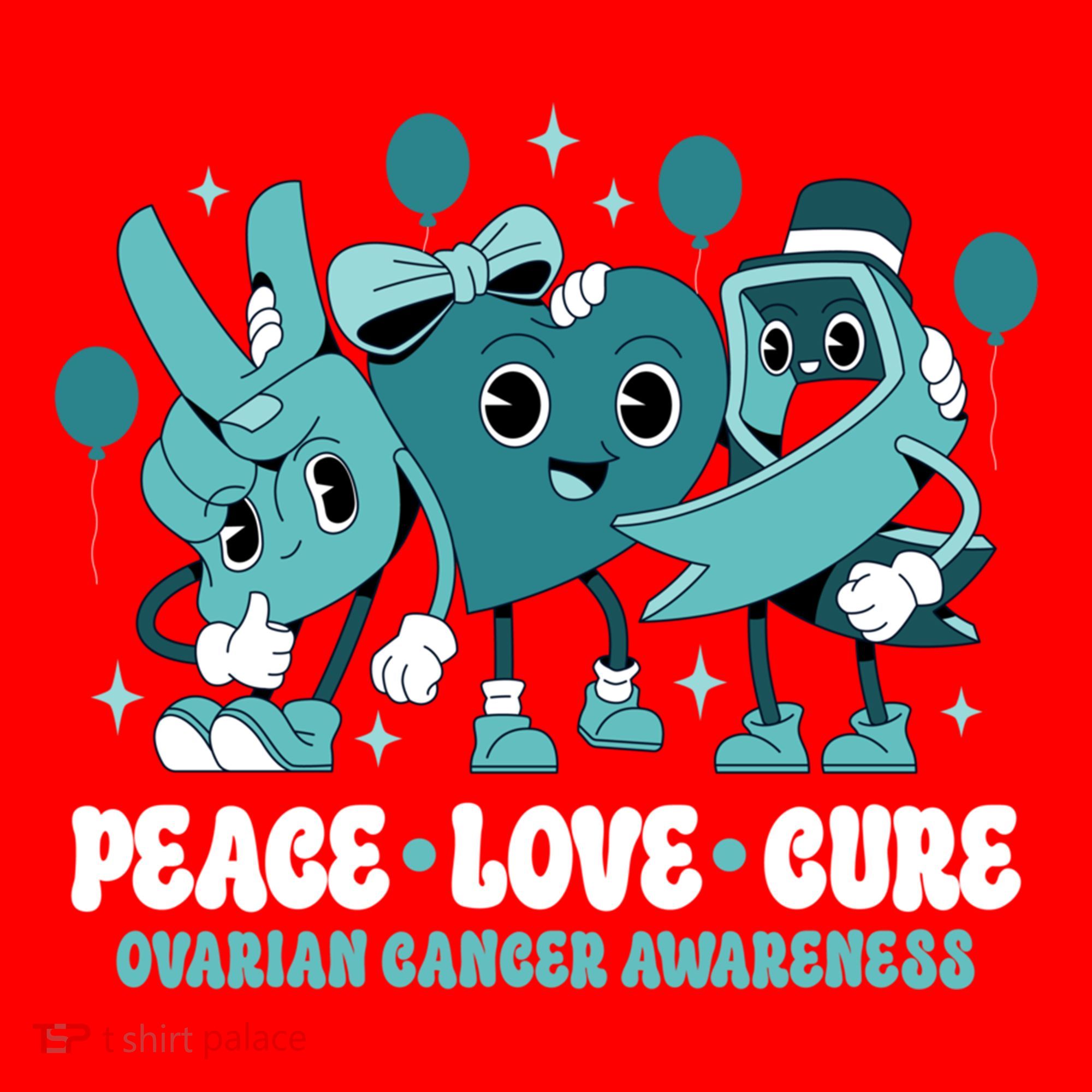 Ribbon Survivor Groovy Ovarian Cancer Awareness Santa Hat