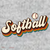 Retro Softball Graphic Softball The Baniff Cuffed Pom Beanie thumb 2