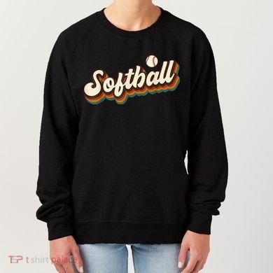 Retro Softball Graphic Softball Women's Sweatshirt