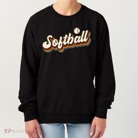 Retro Softball Graphic Softball Women's Sweatshirt thumb 0