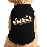 Retro Softball Graphic Softball Doggie Tank thumb 0