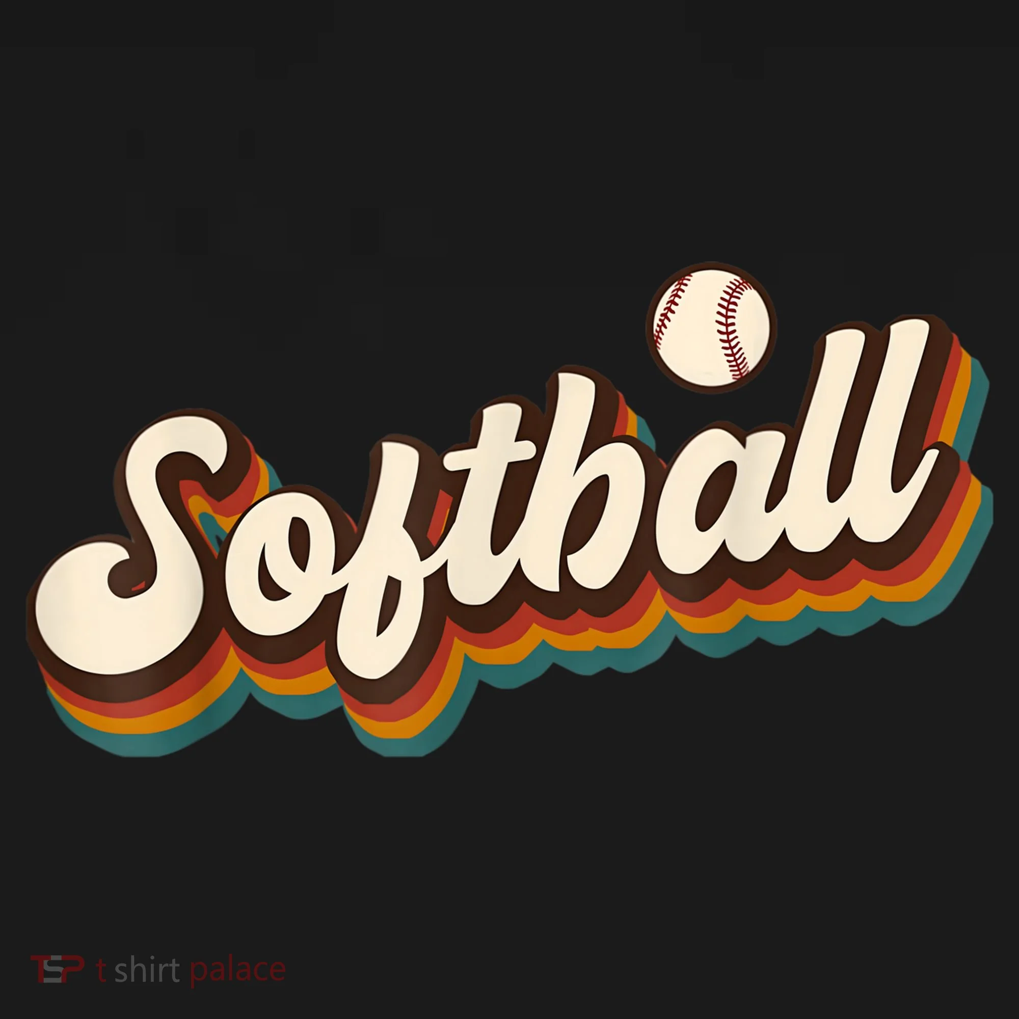 Retro Softball Graphic Softball Doggie Tank