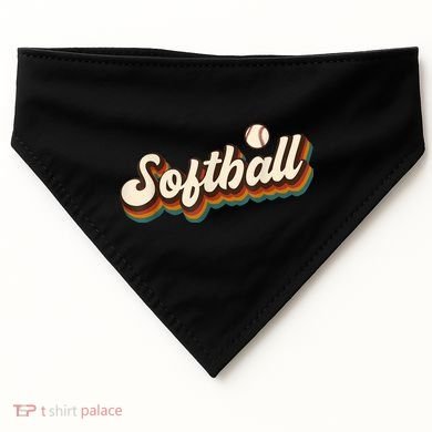 Retro Softball Graphic Softball USA-Made Doggie Bandana