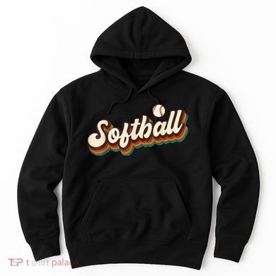 Retro Softball Graphic Softball Hoodie