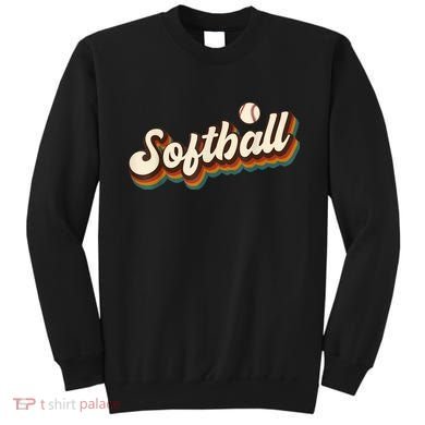 Retro Softball Graphic Softball Sweatshirt