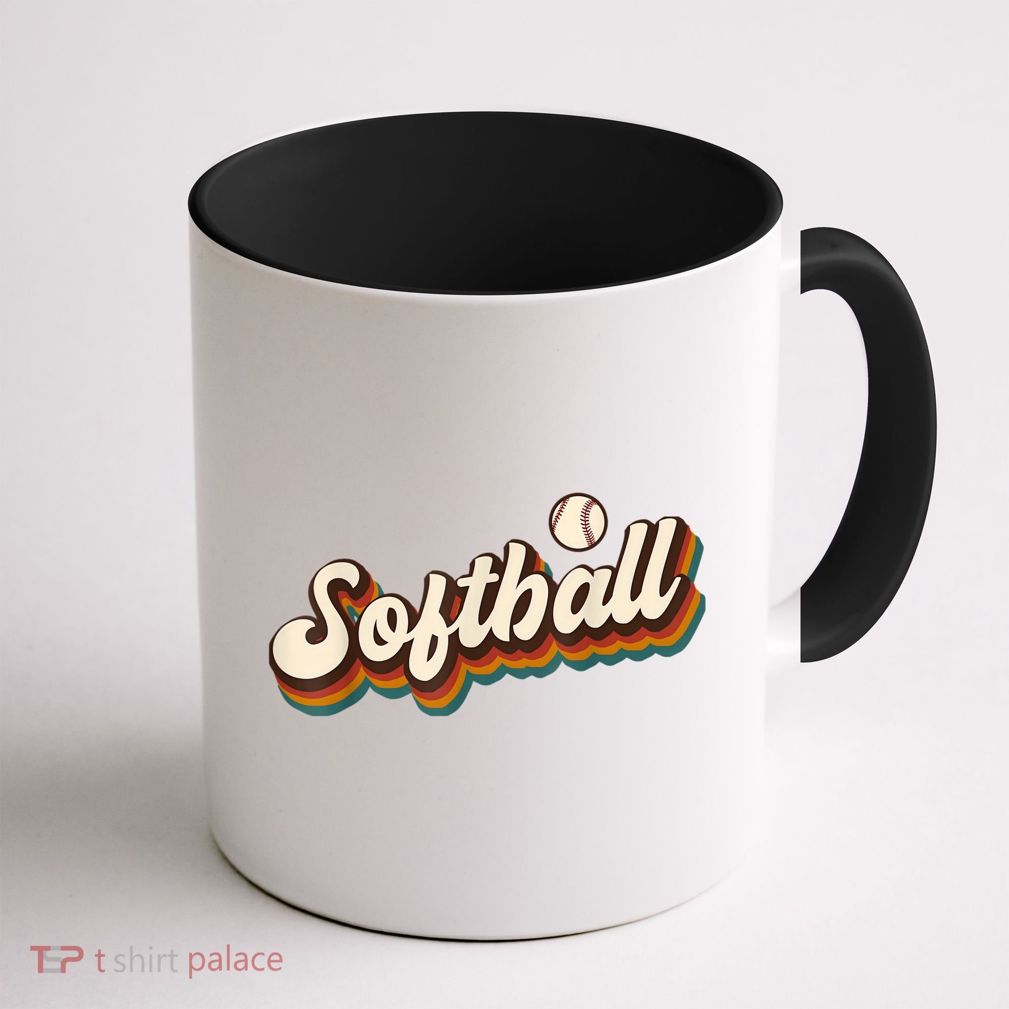 Retro Softball Graphic Softball Coffee Mug