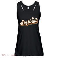 Retro Softball Graphic Softball Ladies Essential Flowy Tank thumb 0