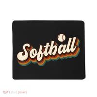Retro Softball Graphic Softball Mousepad thumb 0