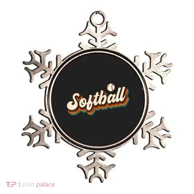 Retro Softball Graphic Softball Ornament