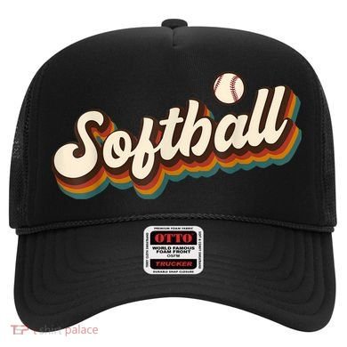 Retro Softball Graphic Softball Hat