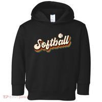 Retro Softball Graphic Softball Toddler Hoodie thumb 0