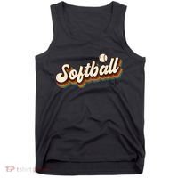 Retro Softball Graphic Softball Tank Top thumb 0