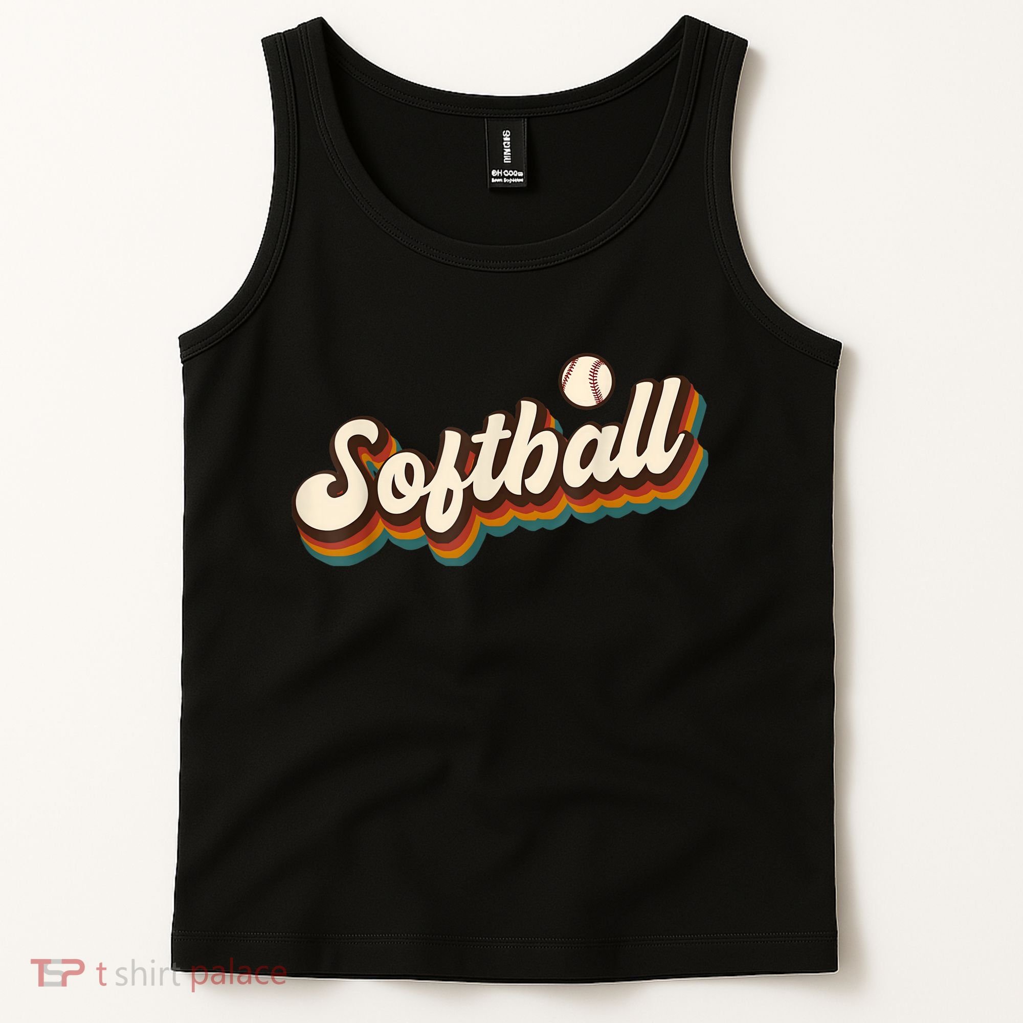 Retro Softball Graphic Softball Tank Top