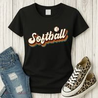 Retro Softball Graphic Softball Women's T-Shirt thumb 3
