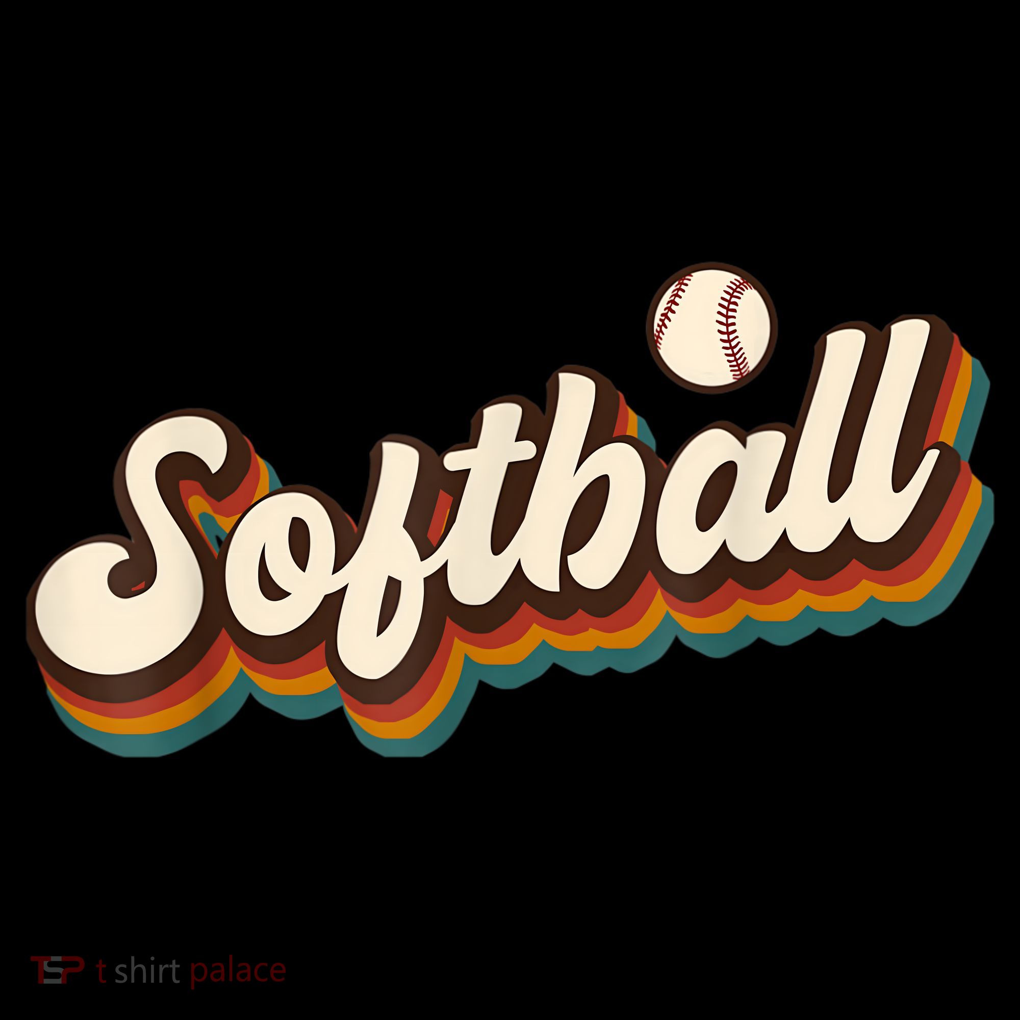 Retro Softball Graphic Softball Kids Sweatshirt