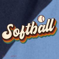 Retro Softball Graphic Softball Raglan Baseball Sleeve Shirt thumb 2
