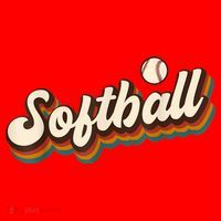 Retro Softball Graphic Softball Santa Hat thumb 1