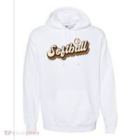Retro Softball Graphic Softball Comfort Colors Garment-Dyed Hooded Sweatshirt thumb 0