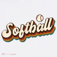 Retro Softball Graphic Softball Comfort Colors Garment-Dyed Hooded Sweatshirt thumb 2
