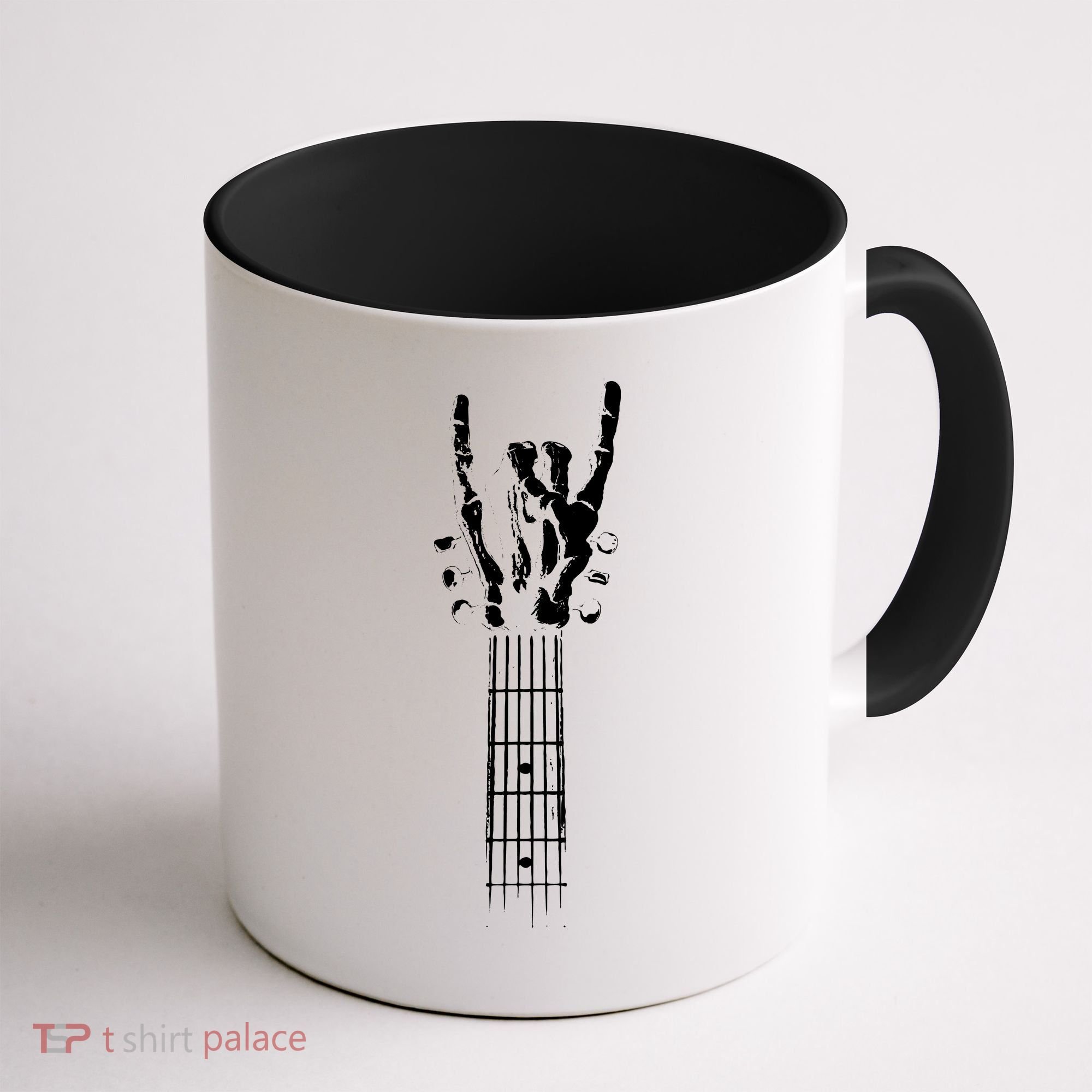 Rock Skeleton Guitar Coffee Mug