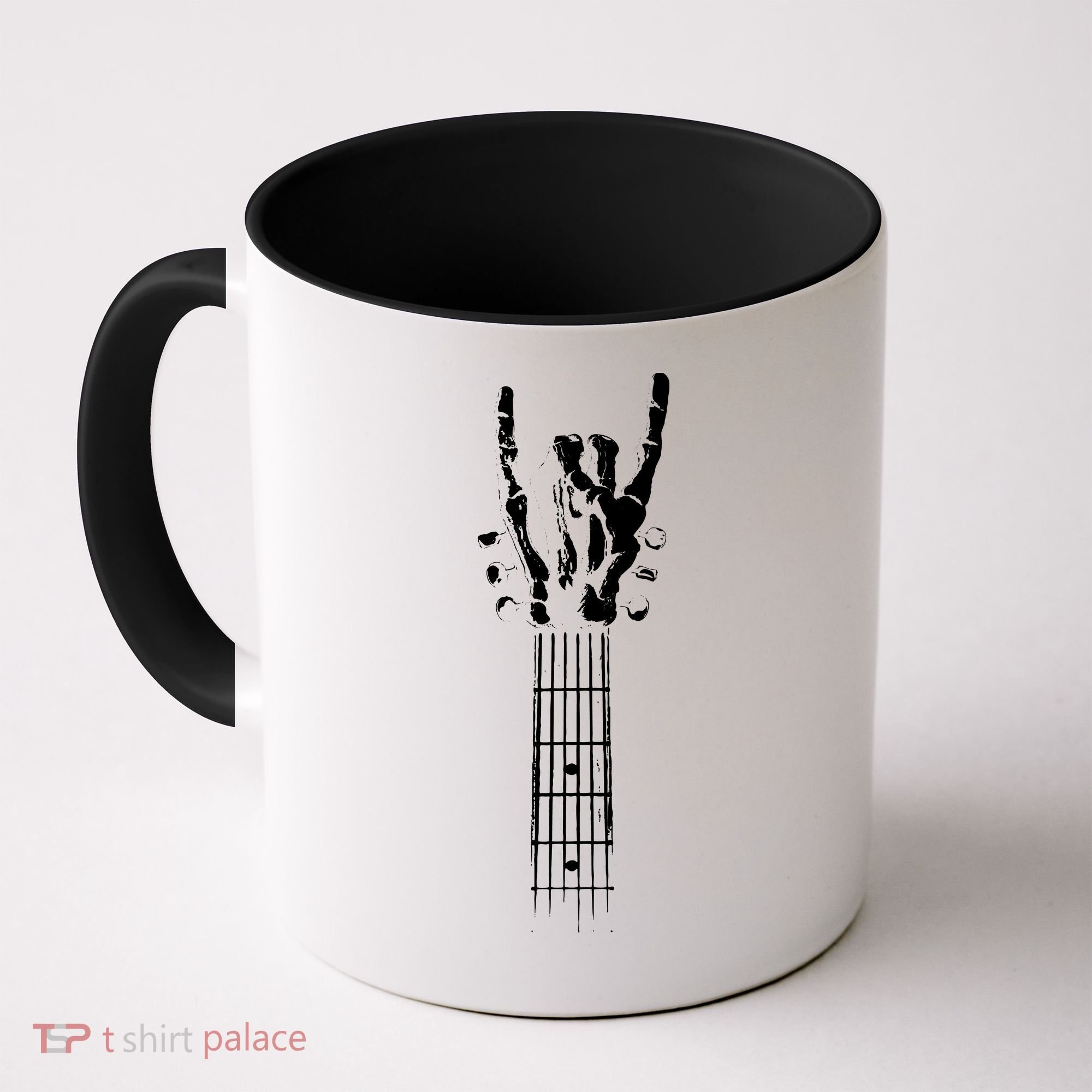 Rock Skeleton Guitar Coffee Mug