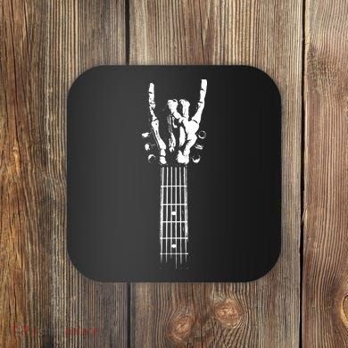 Rock Skeleton Guitar Coaster