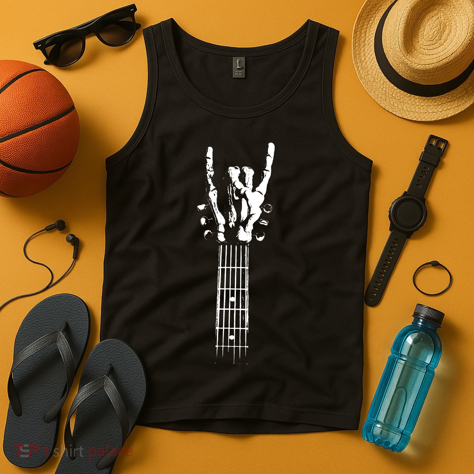 Rock Skeleton Guitar Tank Top