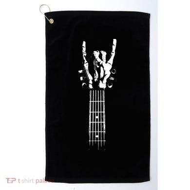 Rock Skeleton Guitar Golf Towel