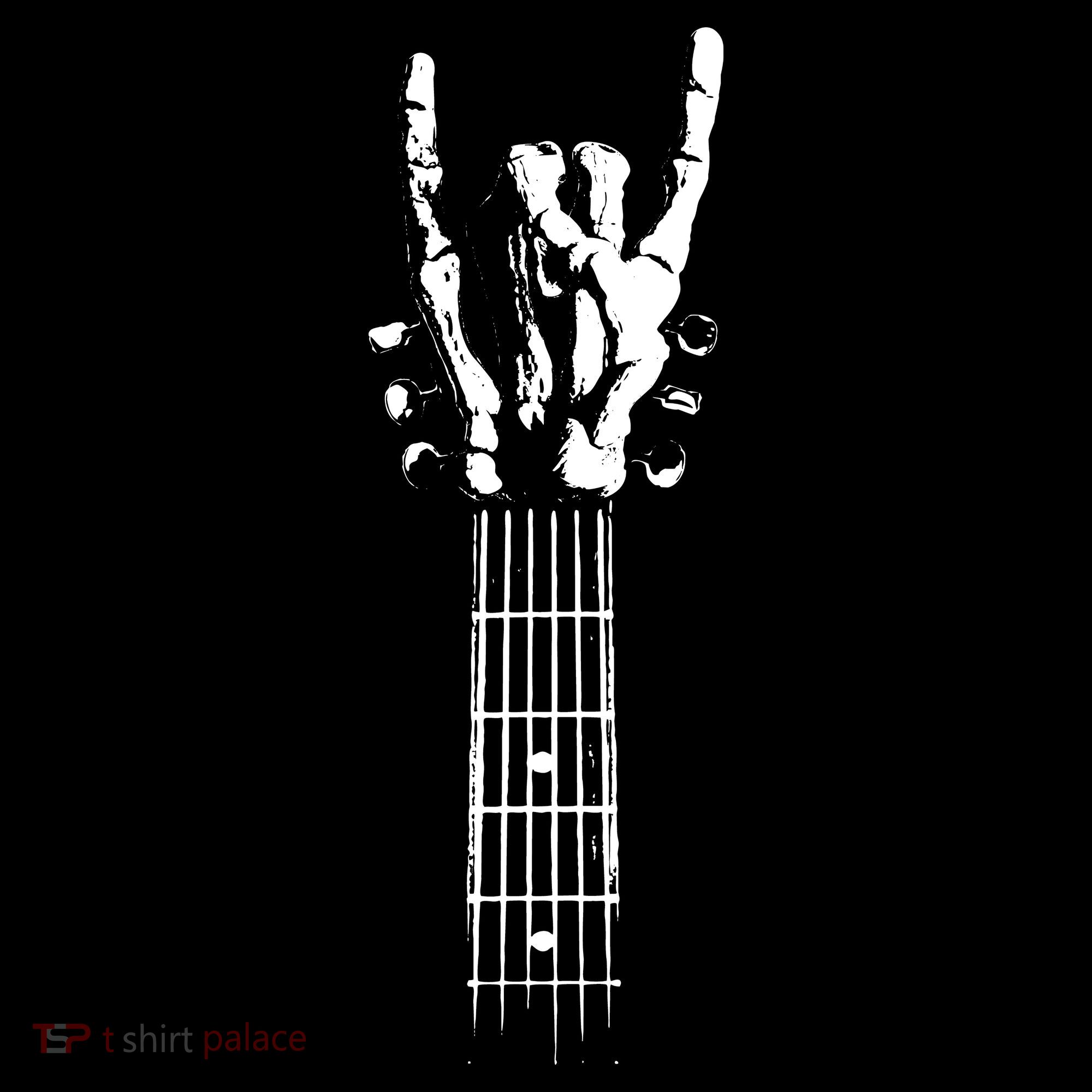 Rock Skeleton Guitar Toddler T-Shirt