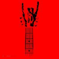 Rock Skeleton Guitar Santa Hat thumb 1